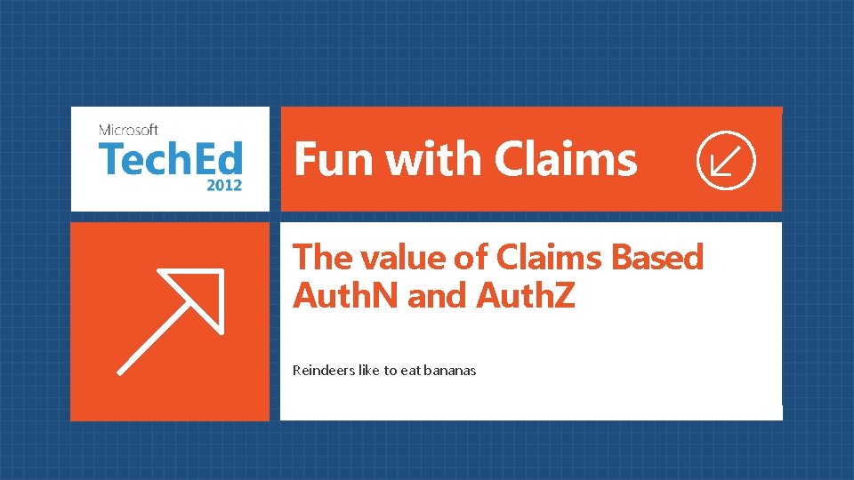 Fun with Claims The value of Claims Based Auth. N and Auth. Z Reindeers Fun with Claims The value of Claims Based Auth. N and Auth. Z Reindeers