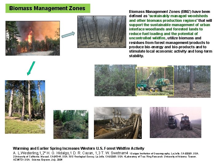 Biomass Management Zones (BMZ) have been defined as 'sustainably managed woodsheds and other biomass