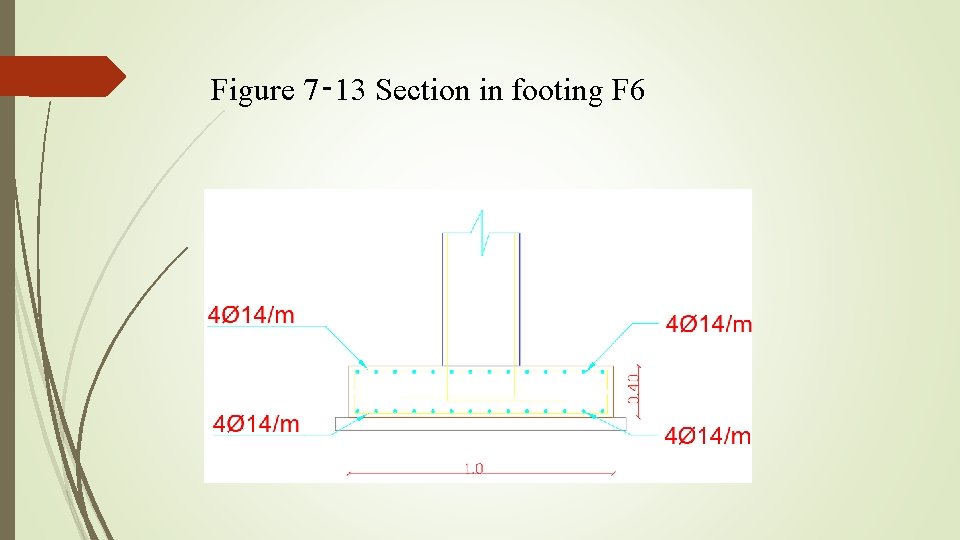 Figure 7‑ 13 Section in footing F 6 