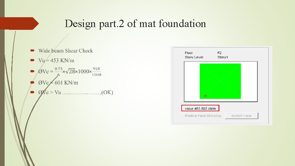Design part. 2 of mat foundation 