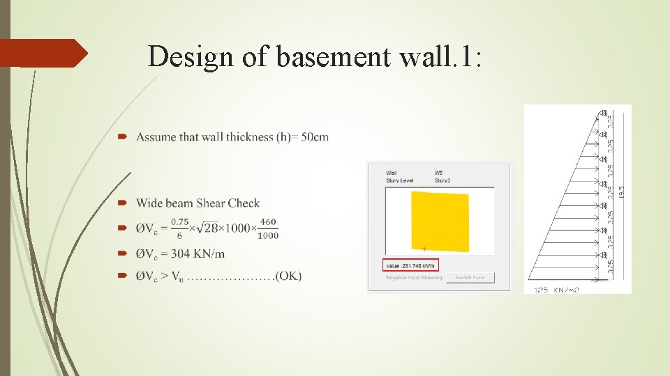 Design of basement wall. 1: 