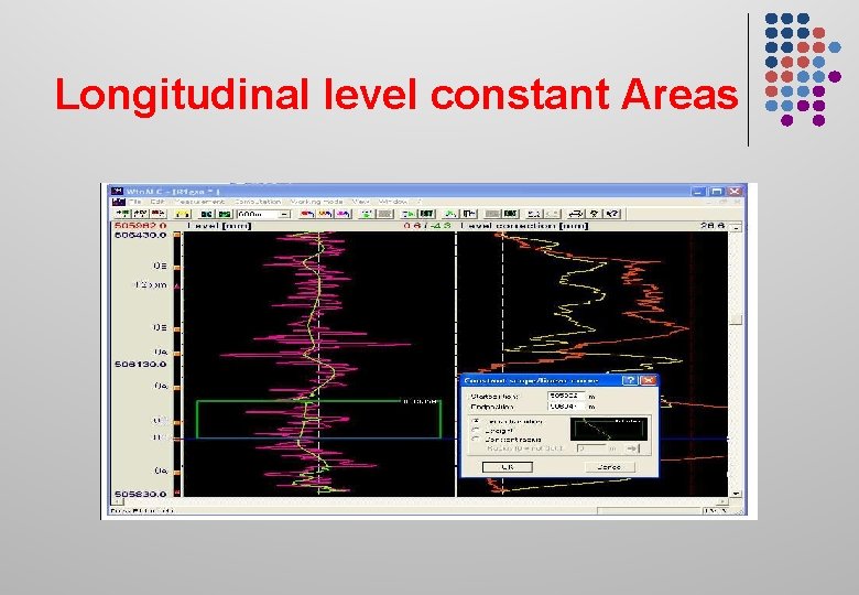 Longitudinal level constant Areas 