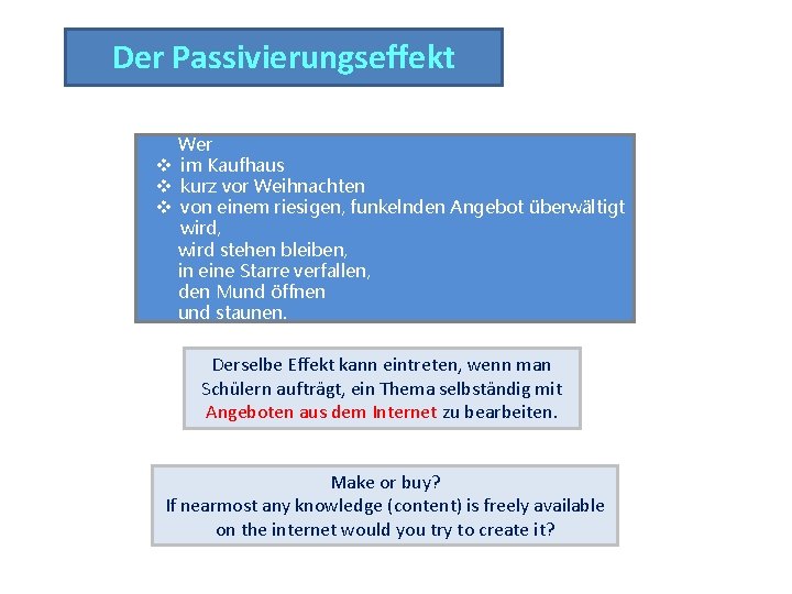 Der Passivierungseffekt Wer v im Kaufhaus v kurz vor Weihnachten v von einem riesigen,