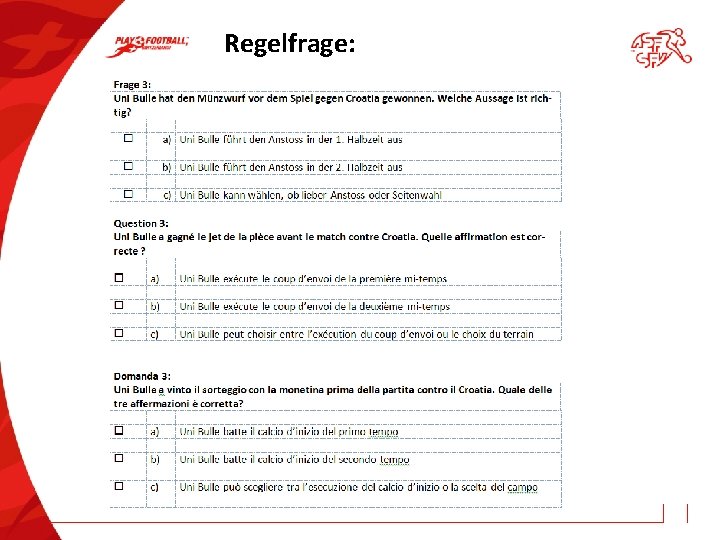 Regelfrage: 