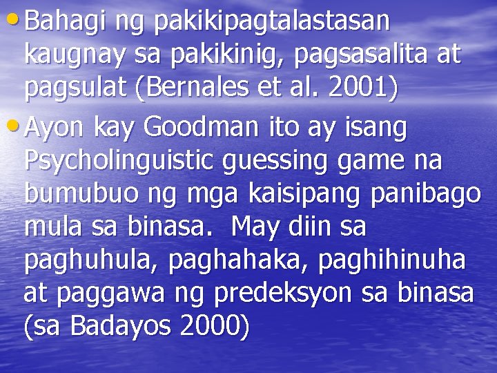  • Bahagi ng pakikipagtalastasan kaugnay sa pakikinig, pagsasalita at pagsulat (Bernales et al.