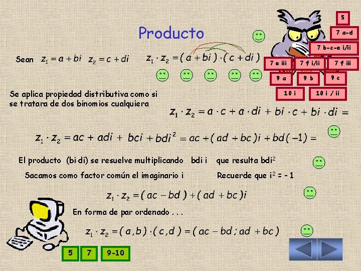 5 Producto Sean 7 a-d 7 b-c-e i/ii 7 e iii 9 a Se