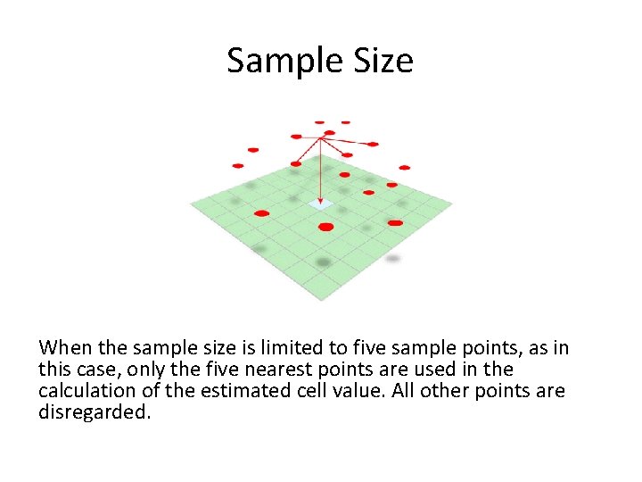 Sample Size When the sample size is limited to five sample points, as in