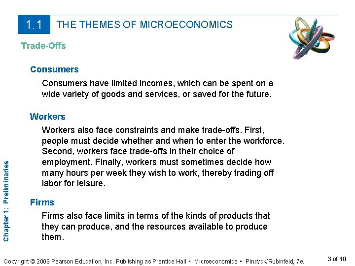 1. 1 THEMES OF MICROECONOMICS Trade-Offs Consumers have limited incomes, which can be spent