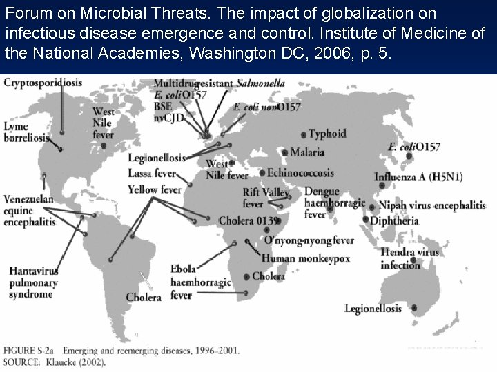 Forum on Microbial Threats. The impact of globalization on infectious disease emergence and control.