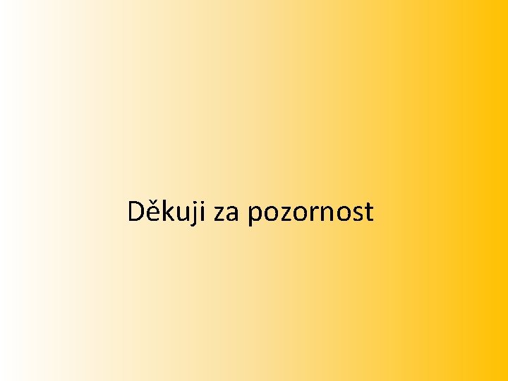 Děkuji za pozornost 