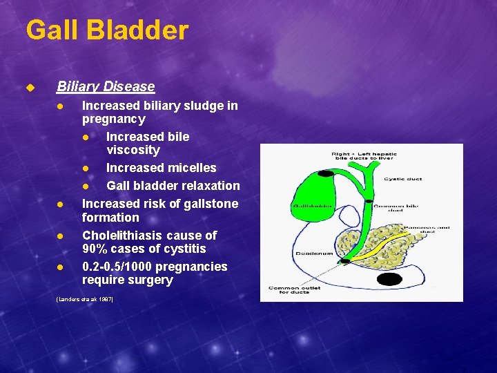 Gall Bladder u Biliary Disease l l Increased biliary sludge in pregnancy l Increased