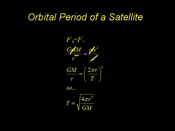 Orbital Period of a Satellite 
