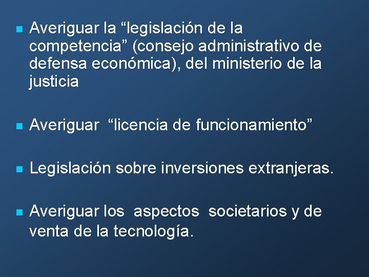 n Averiguar la “legislación de la competencia” (consejo administrativo de defensa económica), del ministerio