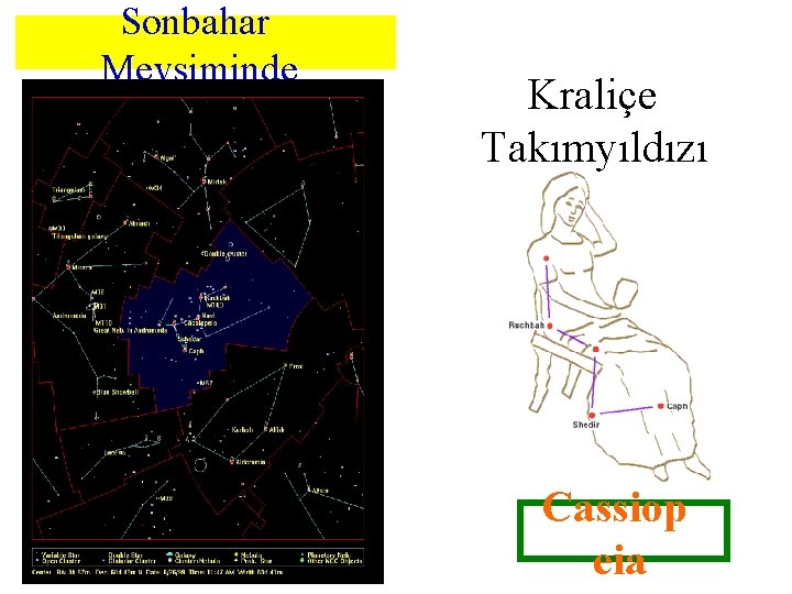 Sonbahar Mevsiminde Kraliçe Takımyıldızı Cassiop eia 