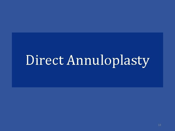 Direct Annuloplasty 18 