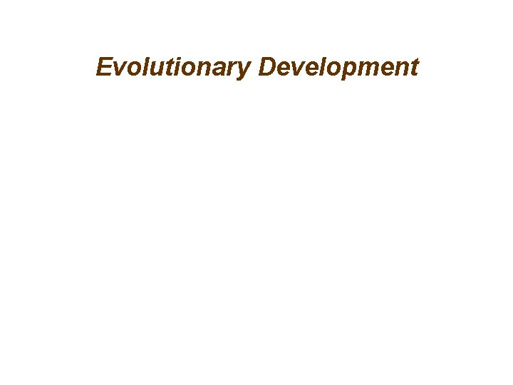 Evolutionary Development 
