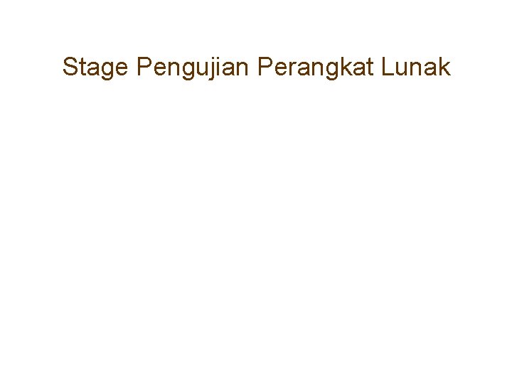Stage Pengujian Perangkat Lunak 