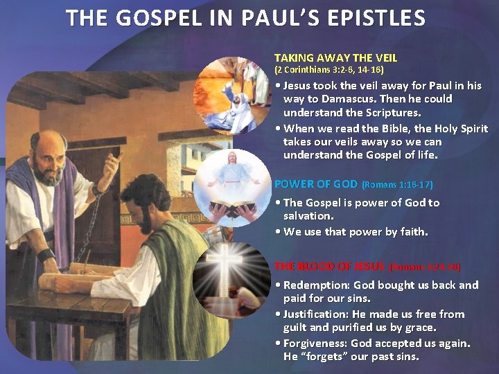 THE GOSPEL IN PAUL’S EPISTLES TAKING AWAY THE VEIL (2 Corinthians 3: 2 -6,
