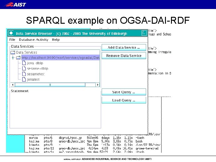 SPARQL example on OGSA-DAI-RDF 