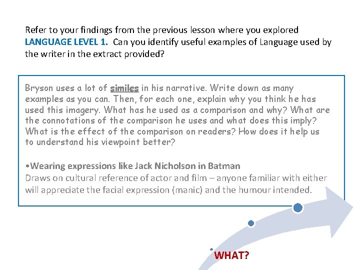 Refer to your findings from the previous lesson where you explored LANGUAGE LEVEL 1. Refer to your findings from the previous lesson where you explored LANGUAGE LEVEL 1.