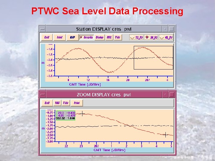 PTWC Sea Level Data Processing 