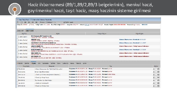 Haciz ihbarnamesi (89/1, 89/2, 89/3 belgelerinin), menkul haczi, gayrimenkul haczi, taşıt haciz, maaş haczinin