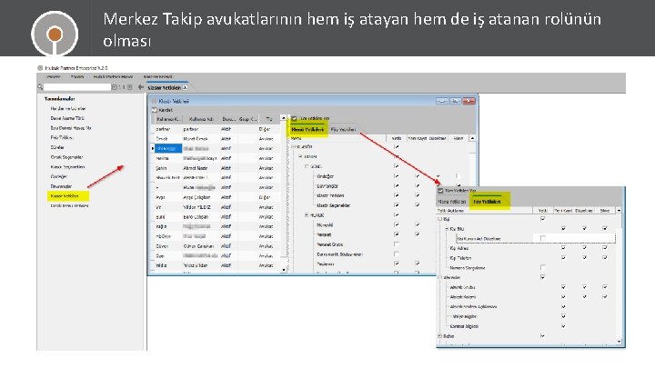Merkez Takip avukatlarının hem iş atayan hem de iş atanan rolünün olması 