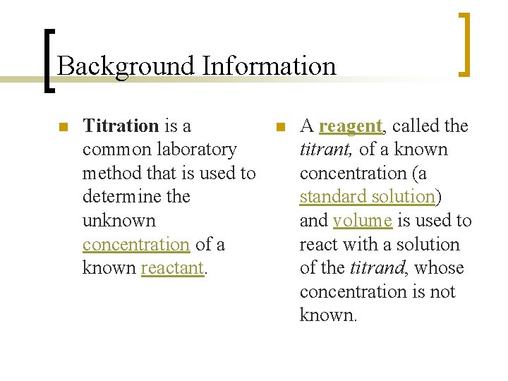 Analysis of Laundry Bleach An OxidationReduction Titration Tadas