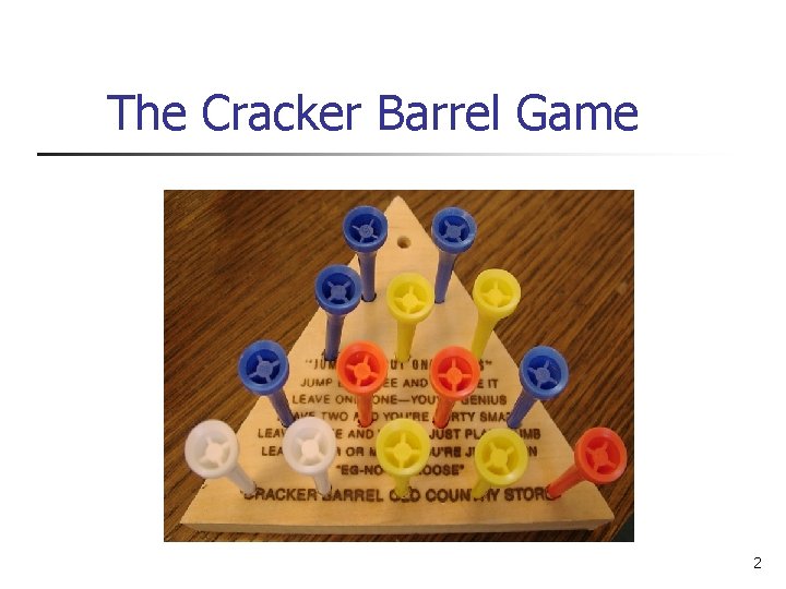 The Cracker Barrel Game 2 