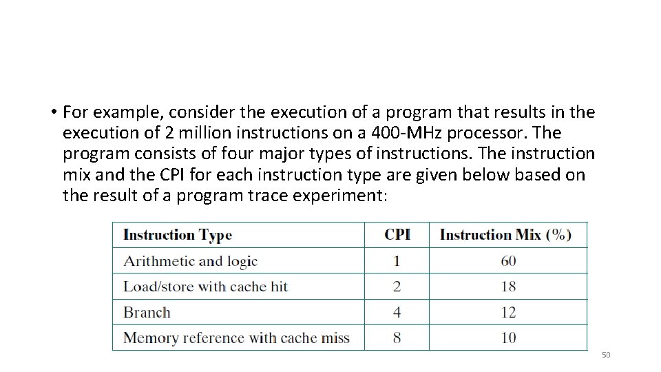  • For example, consider the execution of a program that results in the