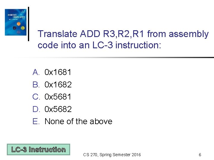 Translate ADD R 3, R 2, R 1 from assembly code into an LC-3