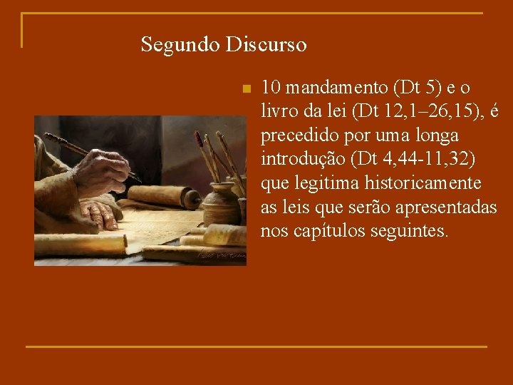 Segundo Discurso n 10 mandamento (Dt 5) e o livro da lei (Dt 12,