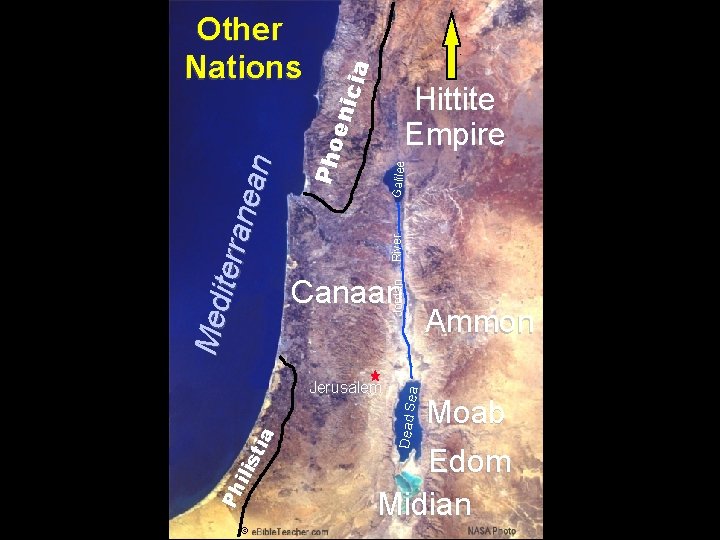 Nations of Canaan P ho en i cia River Galilee Hittite Empire Ph ilis