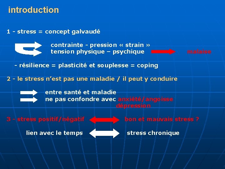 introduction 1 - stress = concept galvaudé contrainte - pression « strain » tension