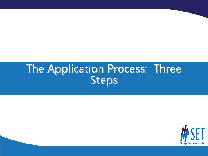 The Application Process: Three Steps 