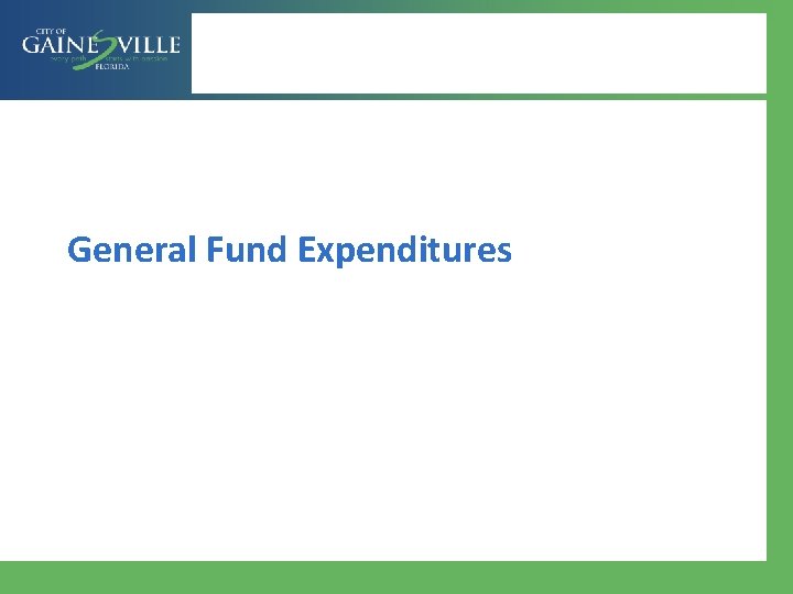 General Fund Expenditures 