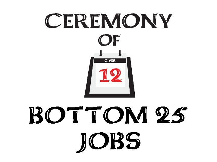 BOTTOM 25 JOBS 