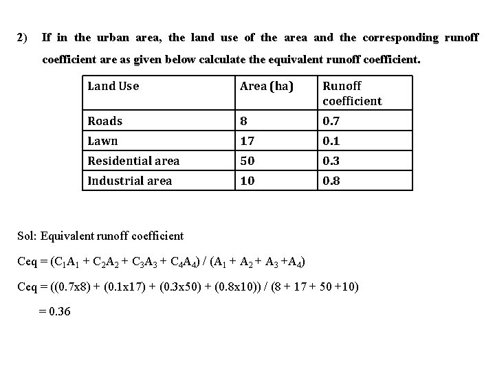 2) If in the urban area, the land use of the area and the