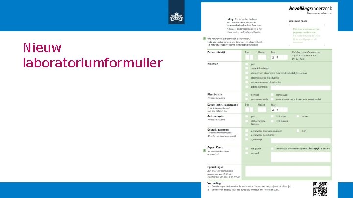 Nieuw laboratoriumformulier 