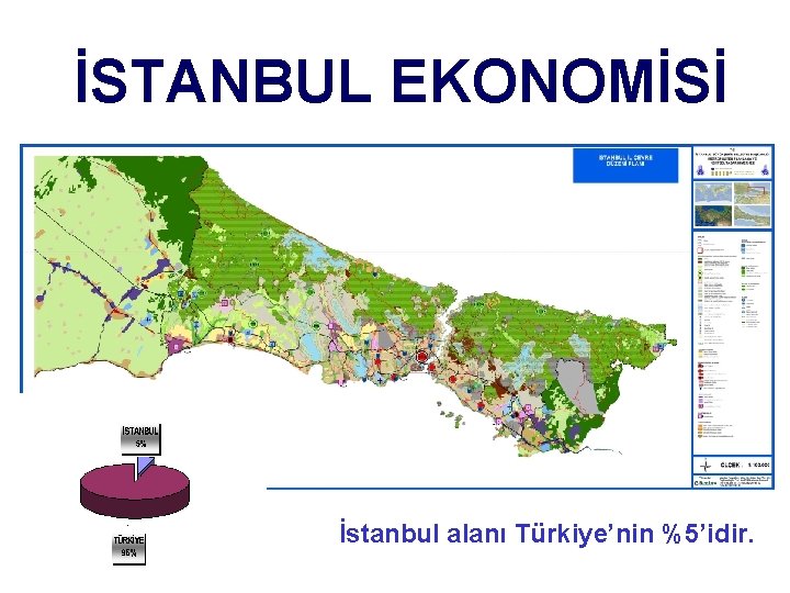 İSTANBUL EKONOMİSİ İstanbul alanı Türkiye’nin %5’idir. 