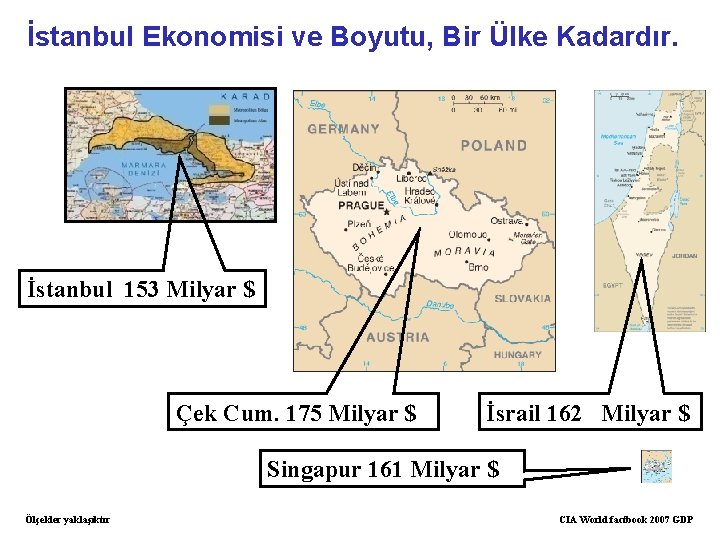 İstanbul Ekonomisi ve Boyutu, Bir Ülke Kadardır. İstanbul 153 Milyar $ Çek Cum. 175