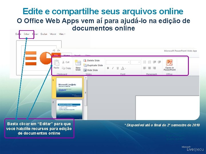 Edite e compartilhe seus arquivos online O Office Web Apps vem aí para ajudá-lo