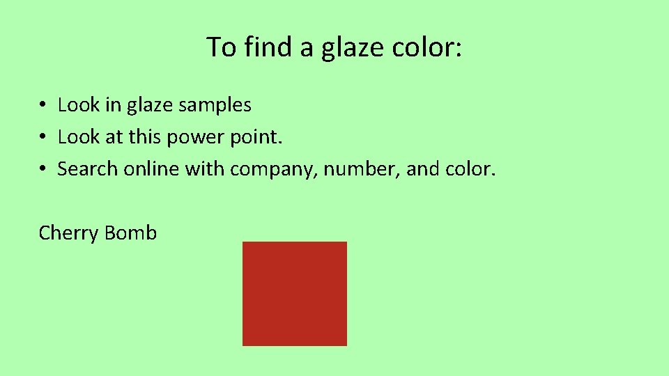 Clay GLAZE A Gauger Objective You will define
