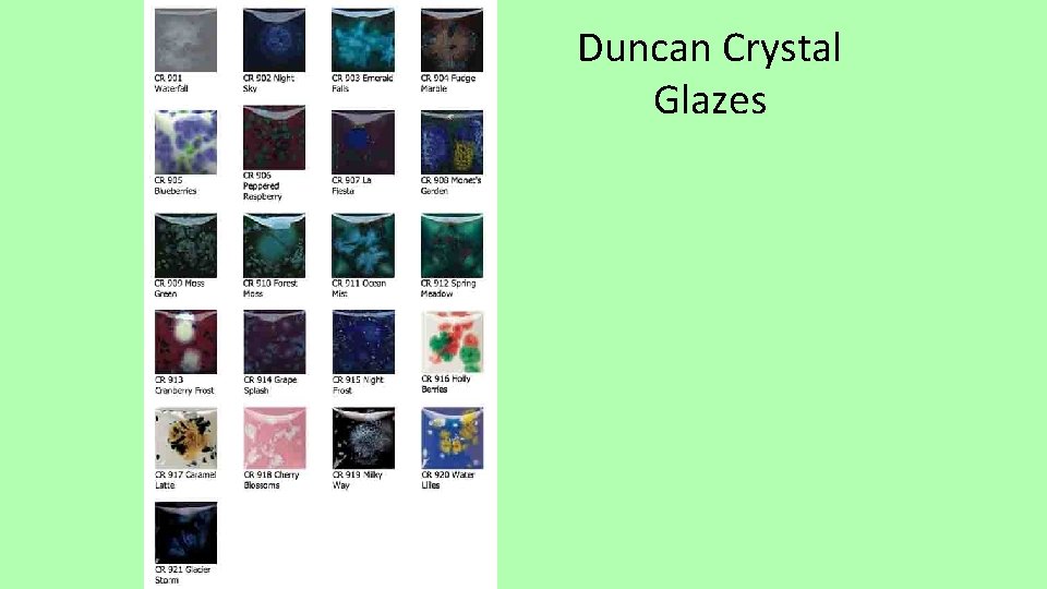 Clay GLAZE A Gauger Objective You will define