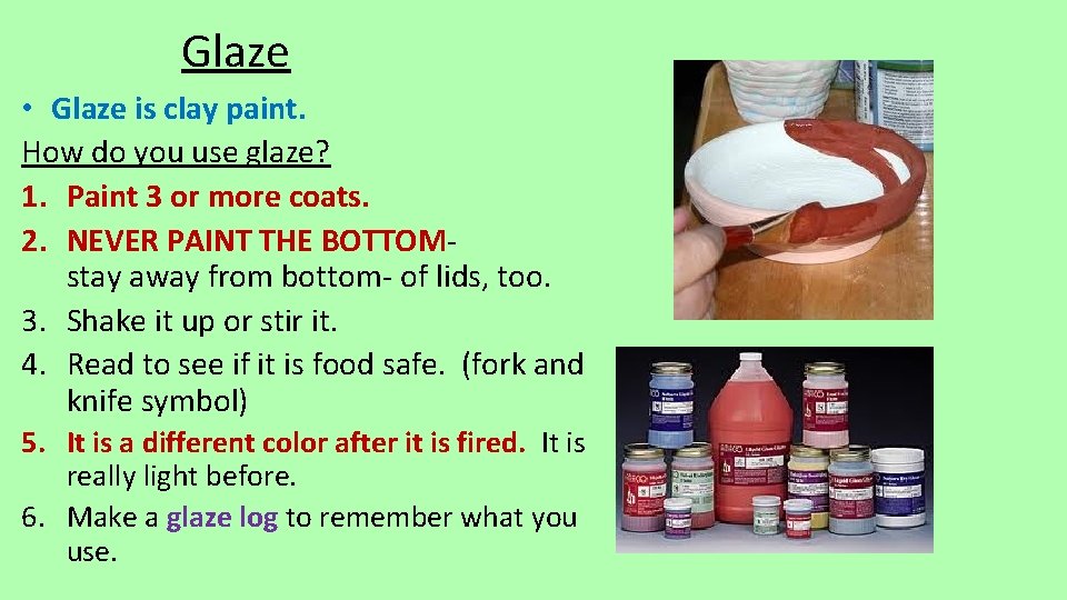 Clay GLAZE A Gauger Objective You will define