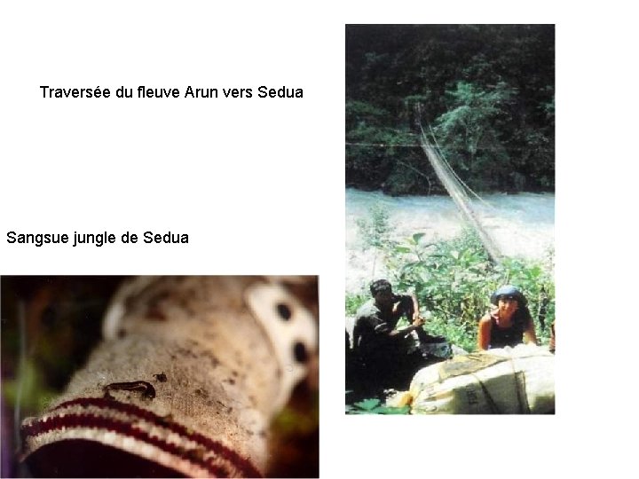 Traversée du fleuve Arun vers Sedua Sangsue jungle de Sedua 