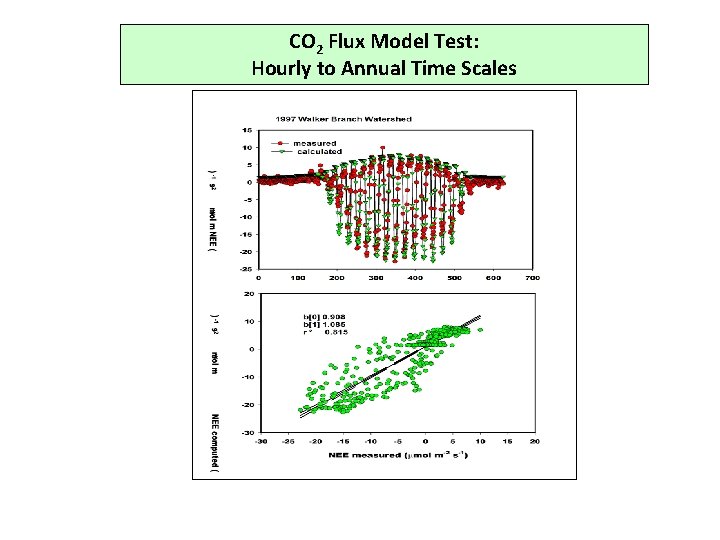 CO 2 Flux Model Test: Hourly to Annual Time Scales 