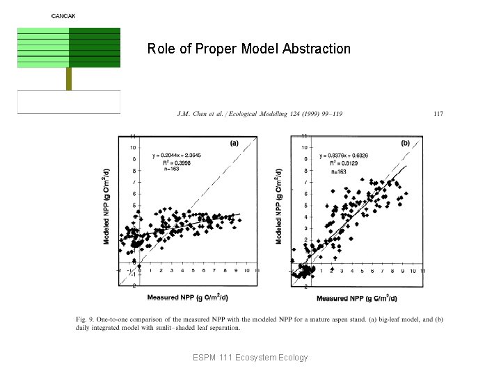 Role of Proper Model Abstraction ESPM 111 Ecosystem Ecology 