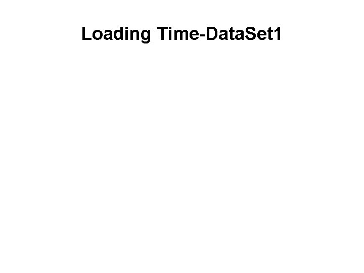Loading Time-Data. Set 1 