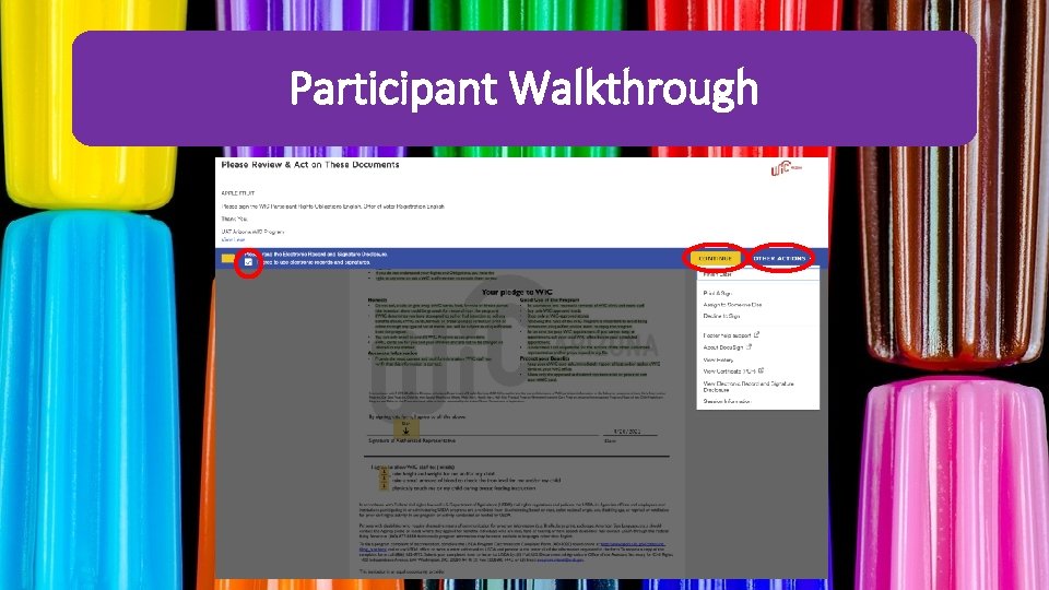 Participant Walkthrough 